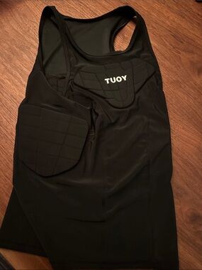 Men's Black Padded Compression Tank